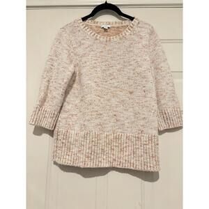 Women's sz M J Jill butterscotch 3/4 sleeve sweater #1335